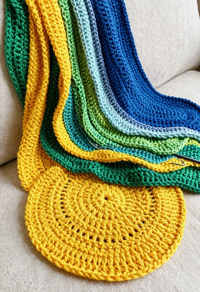 C2C Crochet Pattern Free Guide to Bold Geometric Designs with 18 Creative Layout Ideas - 6. Layered Loops 1