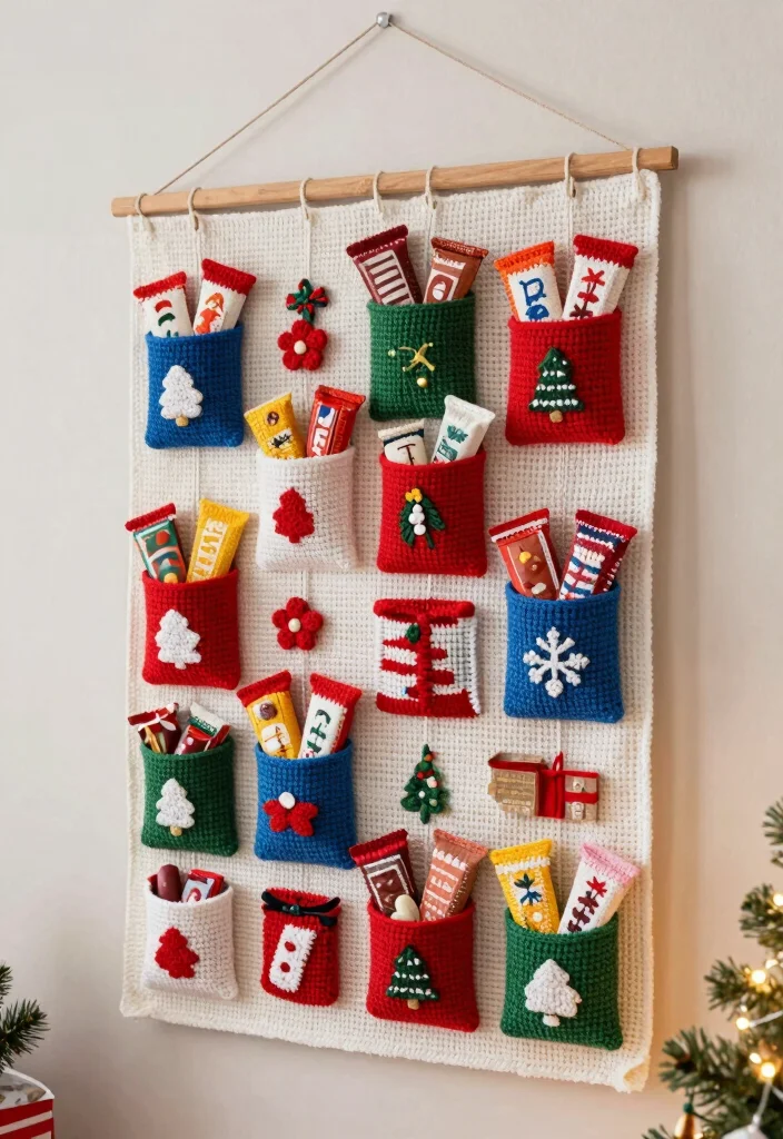 Christmas Crochet Patterns: Your Free Guide to Festive Handmade Decor - 7. Crochet Advent Calendar 1