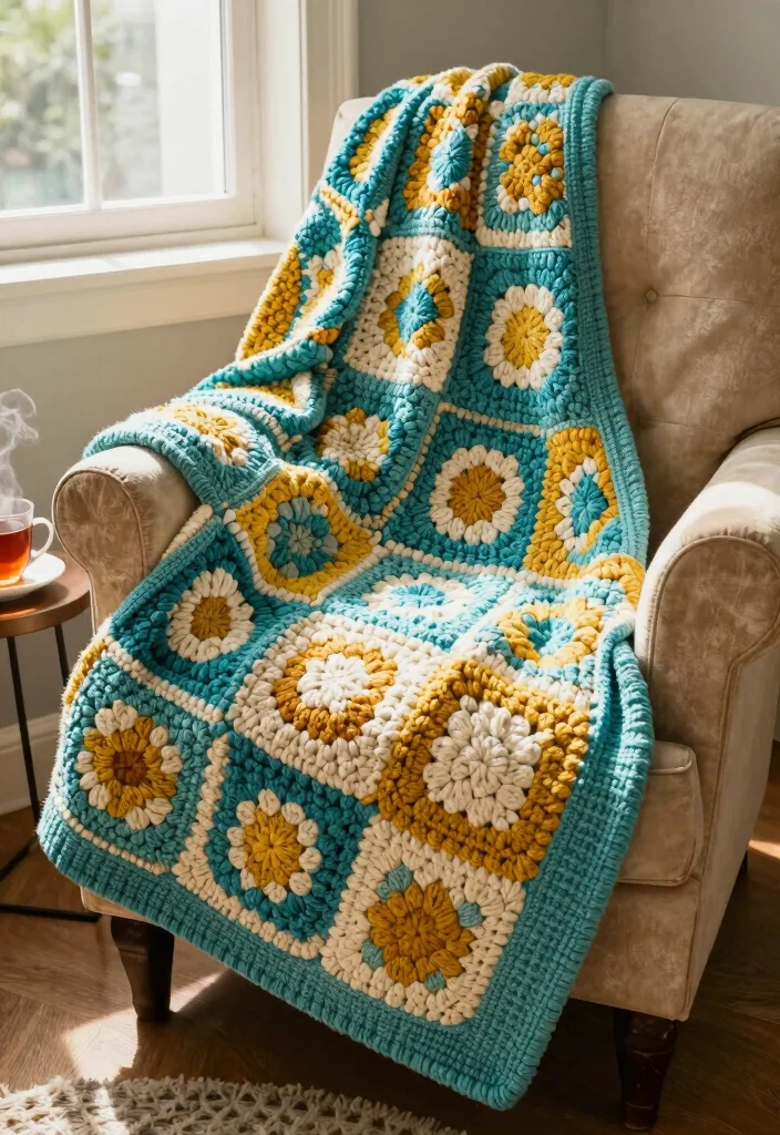 Crochet Afghan Patterns: Free Guide to Cozy Blanket Making with 18 Timeless Design Ideas - 1. Classic Granny Square Afghan 1