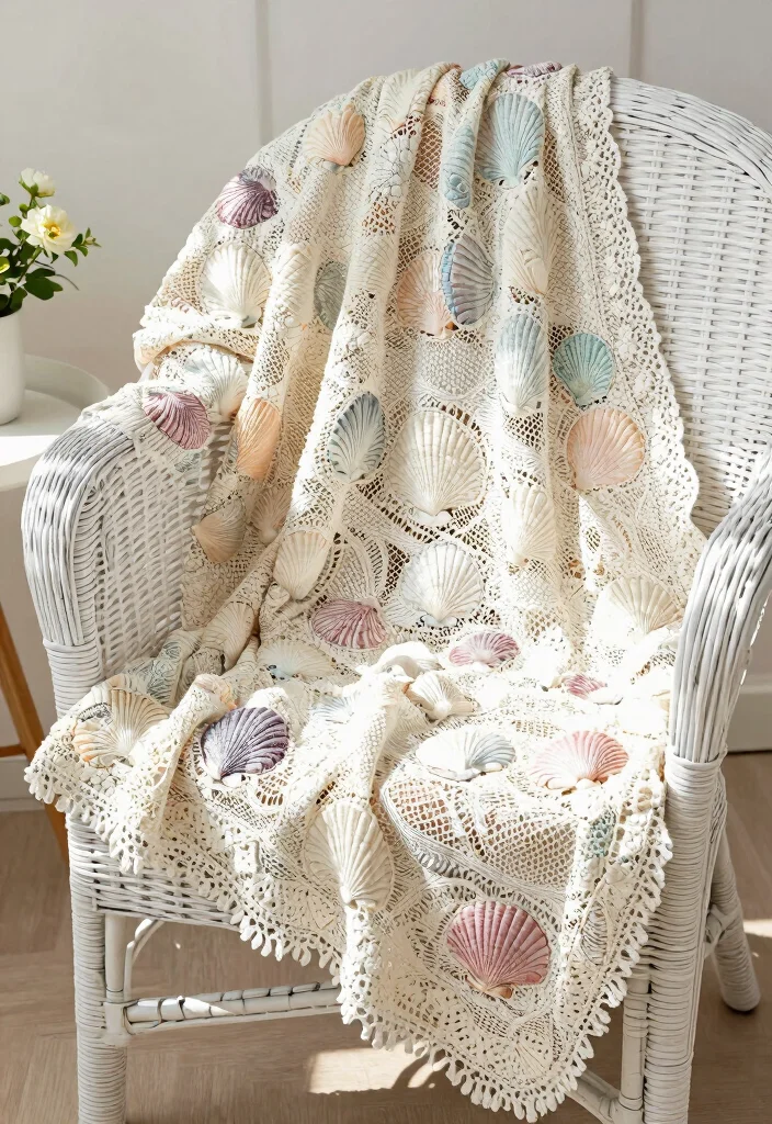 Crochet Afghan Patterns: Free Guide to Cozy Blanket Making with 18 Timeless Design Ideas - 13. Lacy Shell Afghan 1