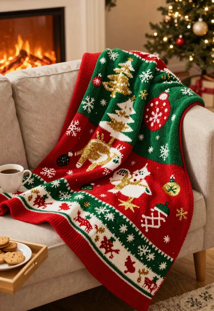 Crochet Afghan Patterns: Free Guide to Cozy Blanket Making with 18 Timeless Design Ideas - 15. Holiday-Themed Afghan 1