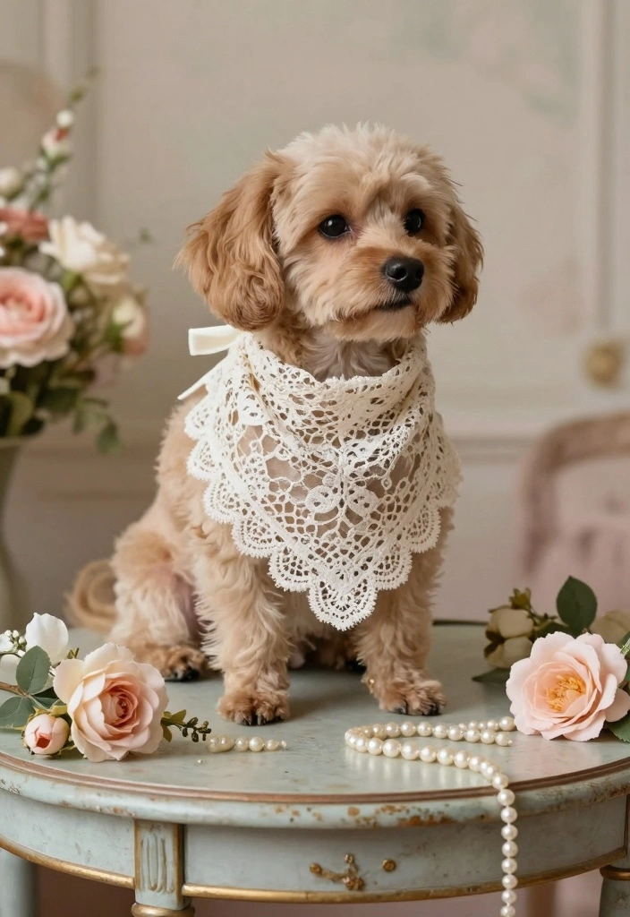 Crochet Bandana Pattern: Free Guide for Modern Accessories with 17 Trendy Style Ideas - 12. Vintage Lace Overlay Bandana 1