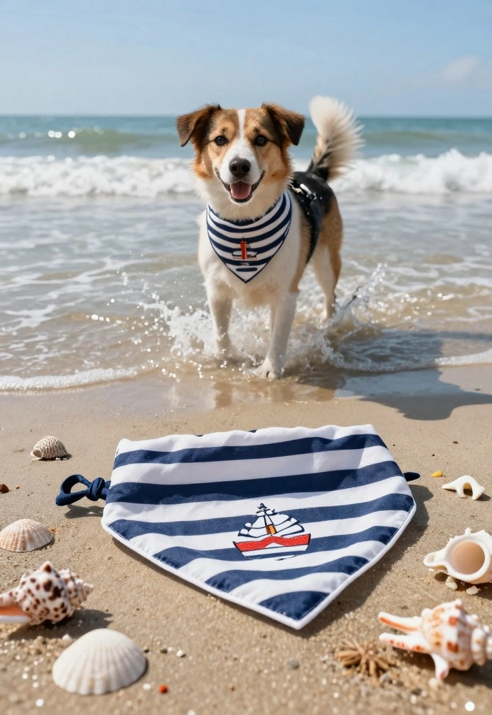 Crochet Bandana Pattern: Free Guide for Modern Accessories with 17 Trendy Style Ideas - 7. Nautical-Themed Bandana 1