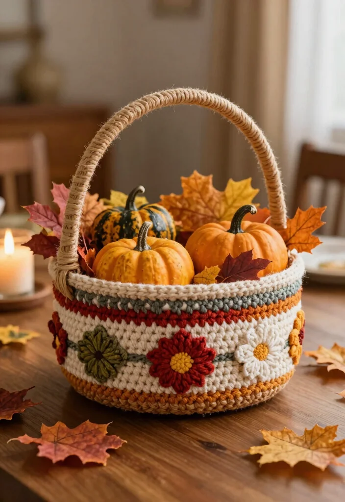 Crochet Basket Pattern Free Guide for Stylish Home Storage - 16. Seasonal Decor Crochet Basket 1