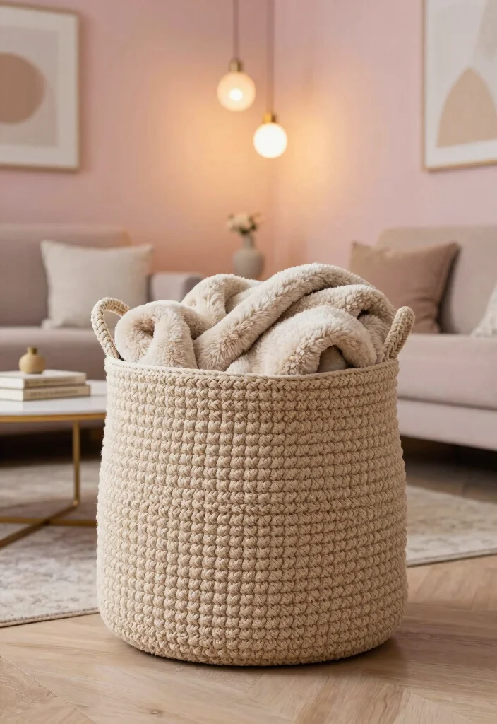 Crochet Basket Pattern Free Guide for Stylish Home Storage - 2. Chunky Storage Basket 1