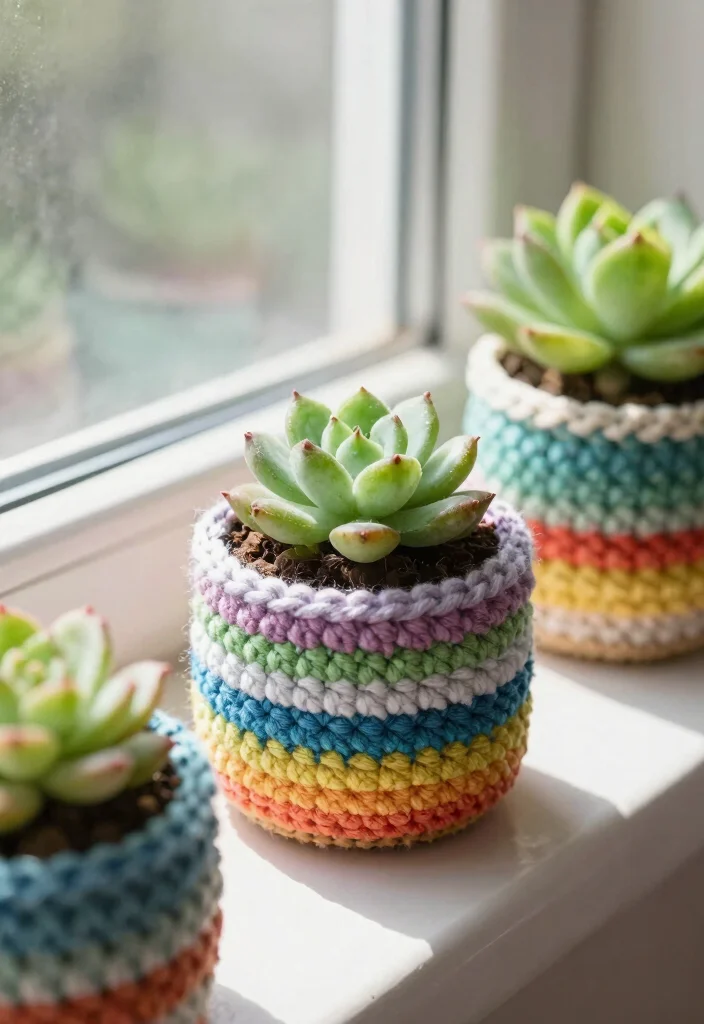 Crochet Basket Pattern Free Guide for Stylish Home Storage - 6. Mini Crochet Basket for Succulents 1