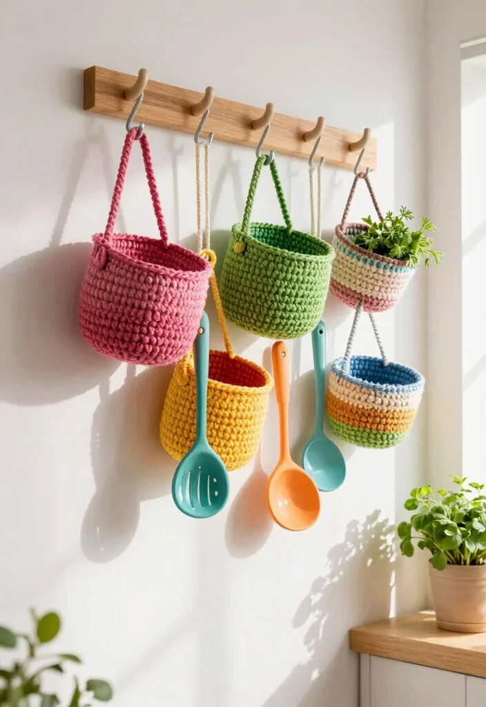 Crochet Basket Pattern Free Guide for Stylish Home Storage - 9. Hanging Crochet Baskets 1