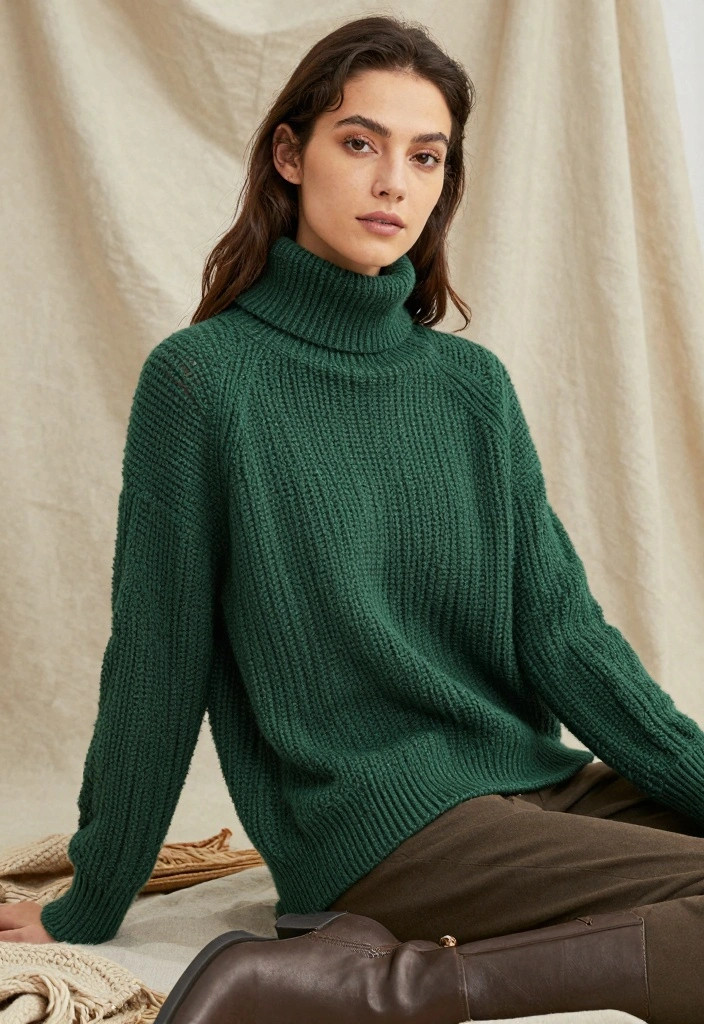 Crochet Blouse Free Pattern Guide for Handmade Fashion Lovers: 20 Wearable Style Ideas - 6. Classic Turtleneck Crochet Blouse 1