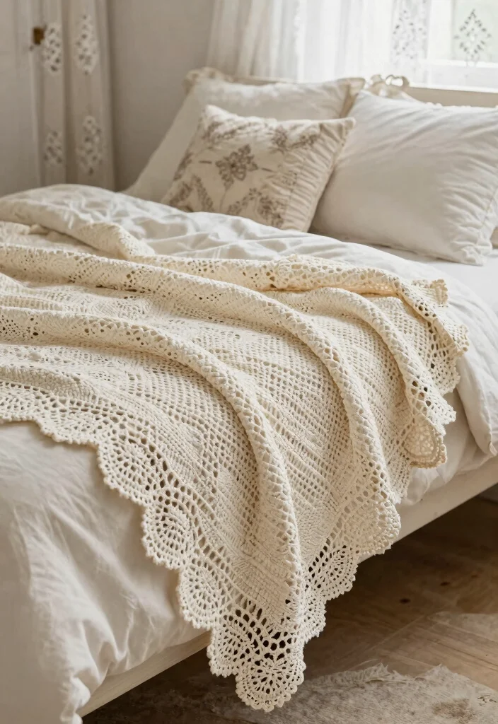 Crochet Borders for Blankets: A Guide to Polished Finishes with 18 Decorative Edging Ideas - 18. Twisted Lace Edge 1