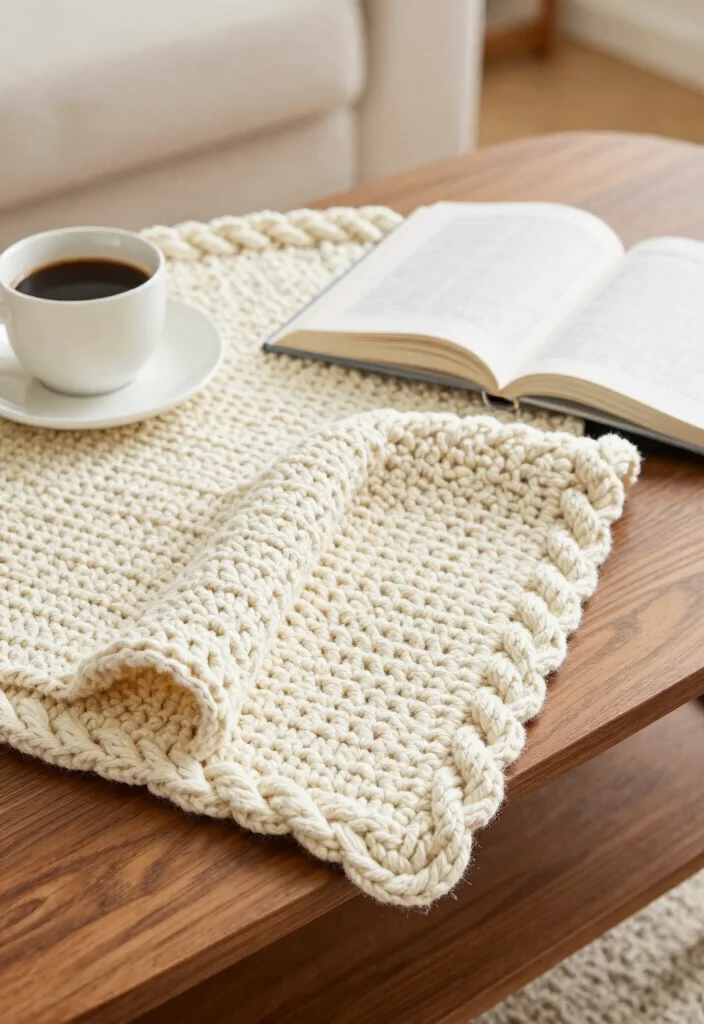 Crochet Borders for Blankets: A Guide to Polished Finishes with 18 Decorative Edging Ideas - 5. Twisted Rope Edge 1