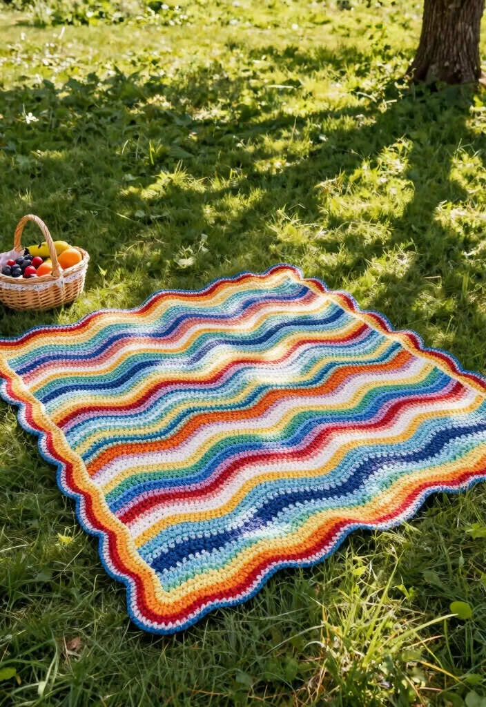 Crochet Borders for Blankets: A Guide to Polished Finishes with 18 Decorative Edging Ideas - 6. Scallop Edge 1