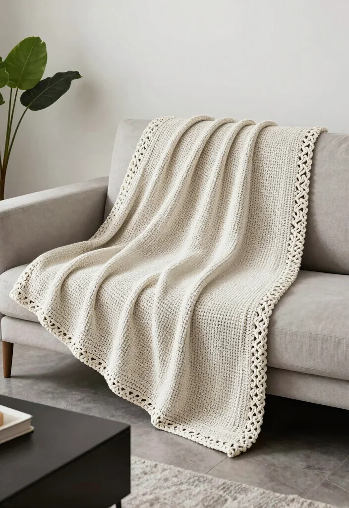 Crochet Borders for Blankets: A Guide to Polished Finishes with 18 Decorative Edging Ideas - 8. Chain Link Edge 1