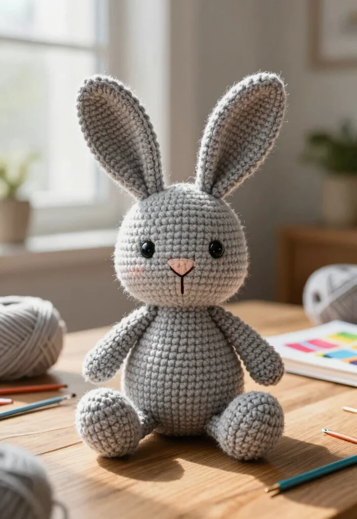 Crochet Bunny Pattern: Free Guide to Adorable Toys with 19 Soft Amigurumi Designs - 1. Classic Bunny Amigurumi 1