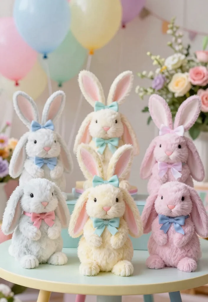 Crochet Bunny Pattern: Free Guide to Adorable Toys with 19 Soft Amigurumi Designs - 2. Pastel Party Bunnies 1
