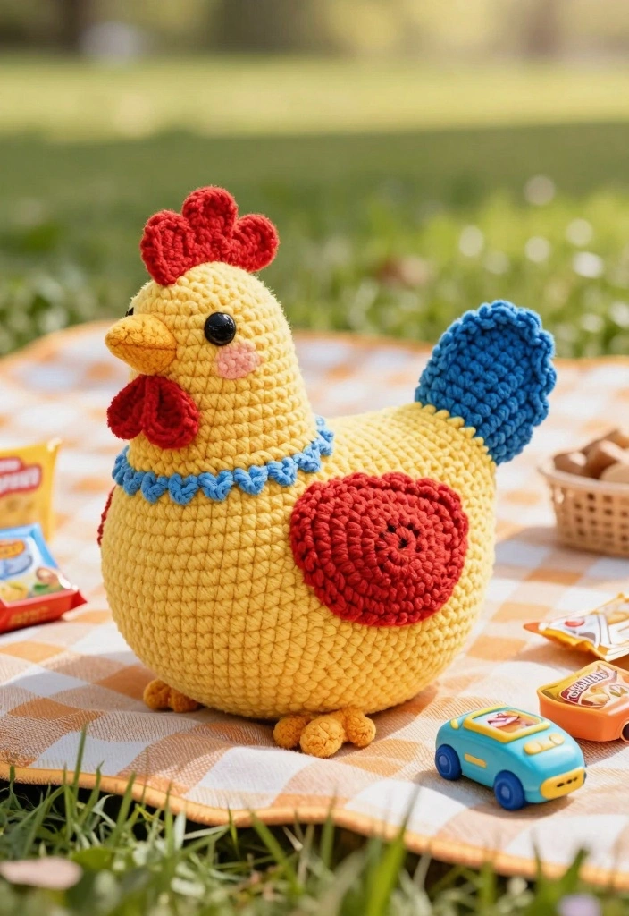 Crochet Chicken Patterns: A Free Guide to 20 Playful Farmhouse-Inspired Toy Ideas - 8. Crochet Chicken Bag 1