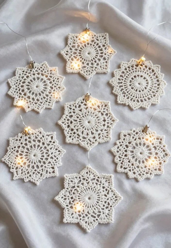 Crochet Christmas Ornaments: Free Guide for Meaningful Holiday Decor with 17 Festive Designs - 14. Elegant Lace Ornaments 1