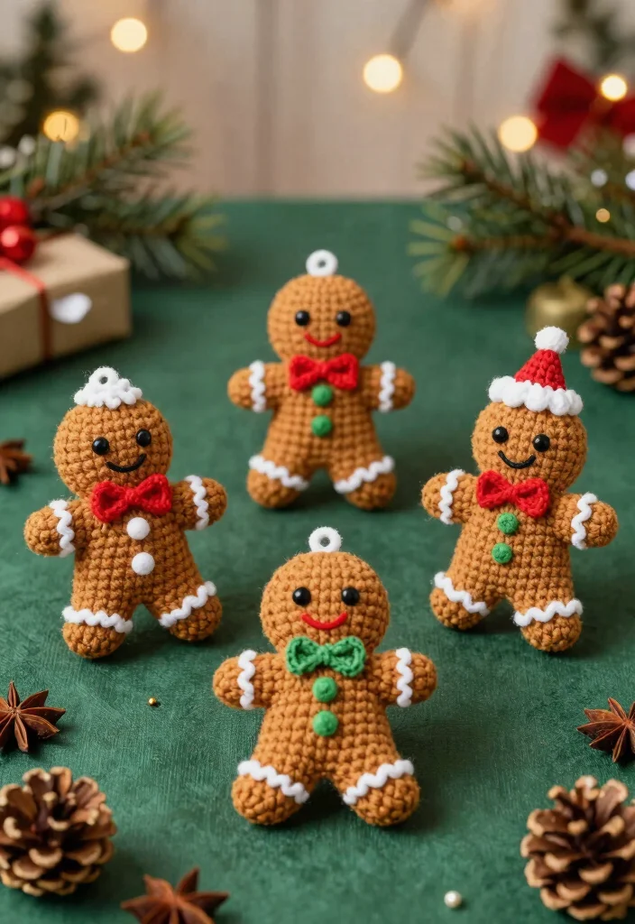 Crochet Christmas Ornaments: Free Guide for Meaningful Holiday Decor with 17 Festive Designs - 5. Sweet Gingerbread Men 1