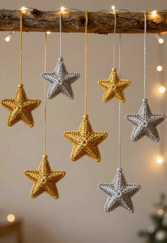 Crochet Christmas Ornaments: Free Guide for Meaningful Holiday Decor with 17 Festive Designs - 7. Charming Holiday Stars 1
