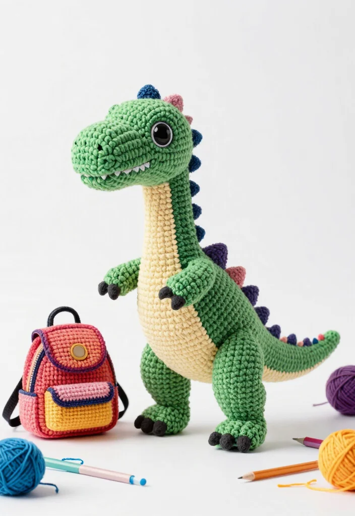 Crochet Dinosaur Pattern Free Guide for Fun Toy Projects: 19 Imaginative Design Ideas - 3. Velociraptor Amigurumi 1