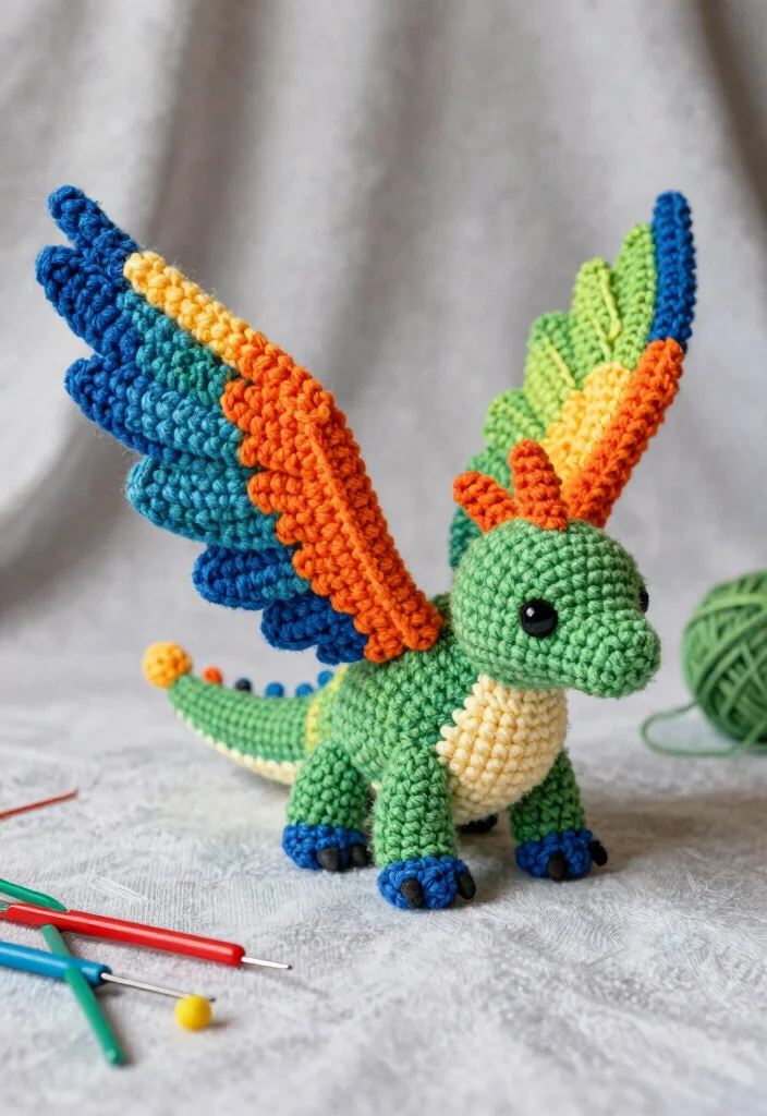 Crochet Dinosaur Pattern Free Guide for Fun Toy Projects: 19 Imaginative Design Ideas - 5. Crochet Pterodactyl 1