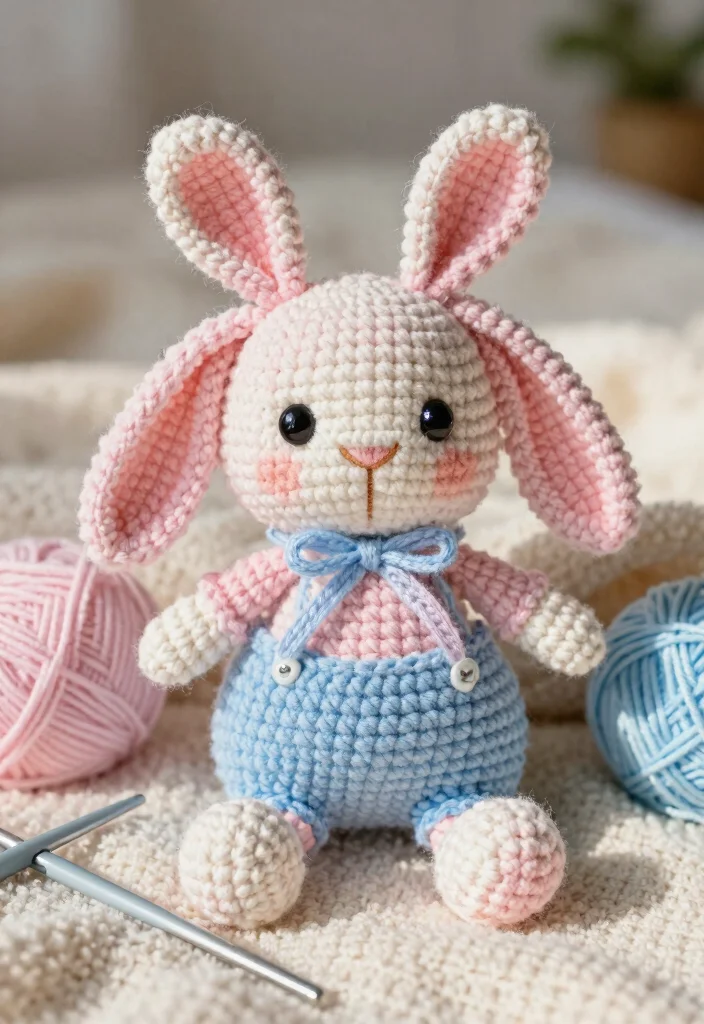 Crochet Dolls: Free Patterns Guide to Meaningful Handmade Toys with 17 Charming Designs - 1. Sweet Bunny Amigurumi 1