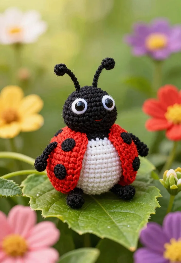 Crochet Dolls: Free Patterns Guide to Meaningful Handmade Toys with 17 Charming Designs - 16. Lovely Ladybug 1