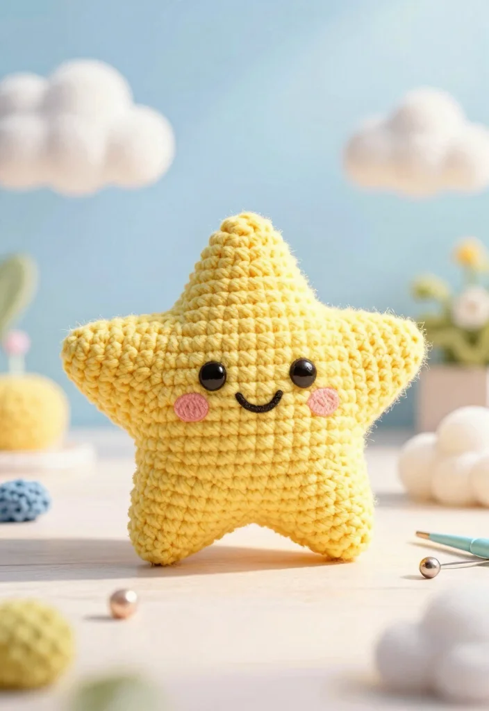 Crochet Dolls: Free Patterns Guide to Meaningful Handmade Toys with 17 Charming Designs - 17. Heartfelt Star 1