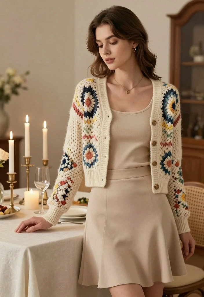 Crochet Granny Square Cardigan Guide for Cozy Statement Layers - 15. Cozy Date Night 1