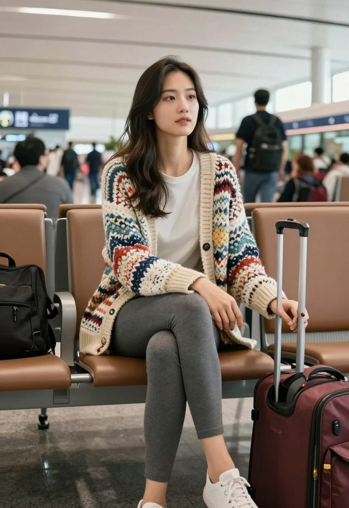 Crochet Granny Square Cardigan Guide for Cozy Statement Layers - 18. Travel-Friendly Look 1