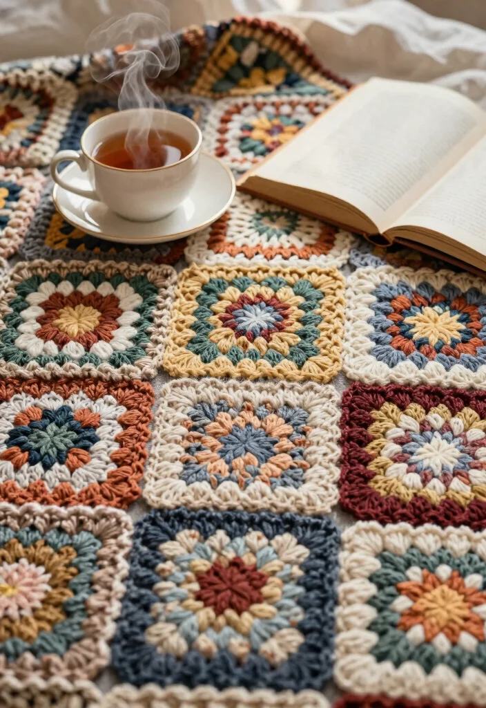 Crochet Granny Square Pattern Guide: 17 Creative Layout Ideas for Home Decor - 8. Vintage Granny Square 1