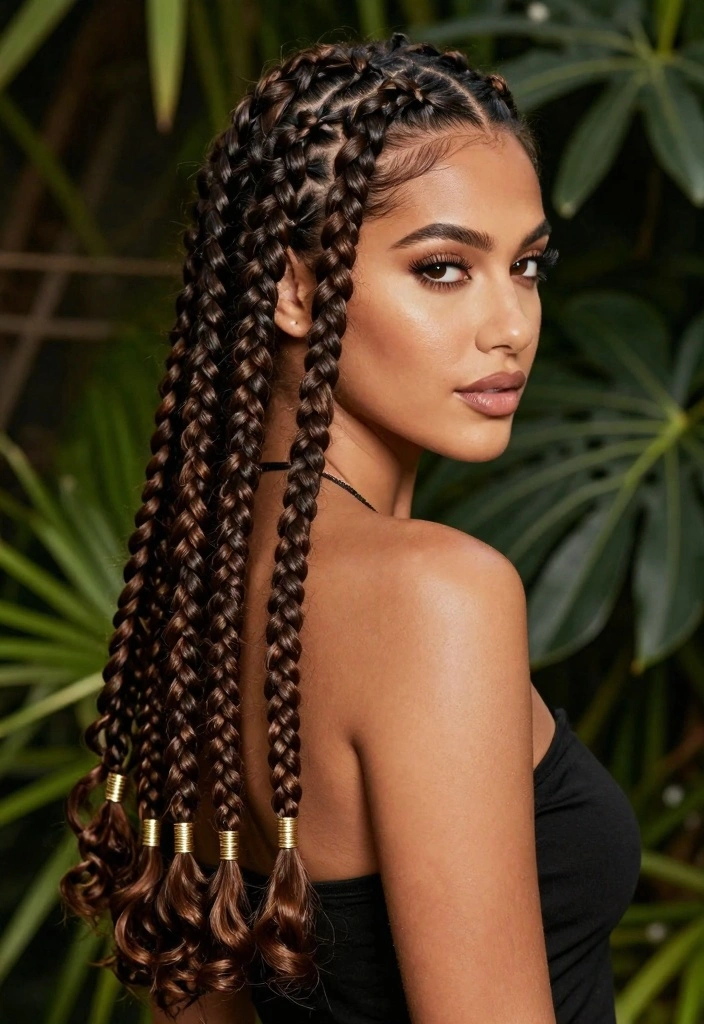 Crochet Hair Styles: Freetress Guide to Creative Braided Looks with 18 Textured Style Ideas - 3. Goddess Braids 1