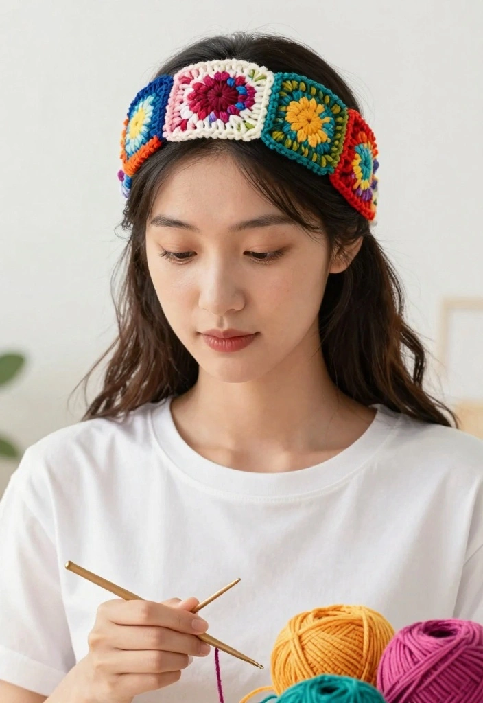 Crochet Headband Pattern: Free Guide for Quick and Stylish Accessories - 17. Patchwork Headband 1
