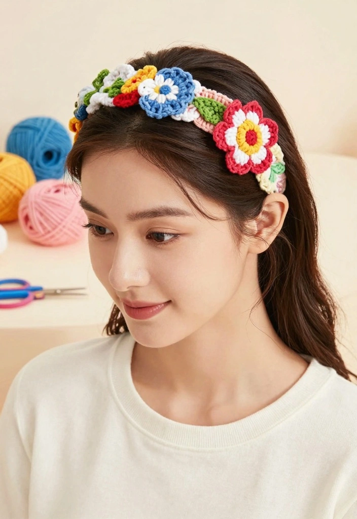 Crochet Headband Pattern: Free Guide for Quick and Stylish Accessories - 3. Flower Embellished Headband 1
