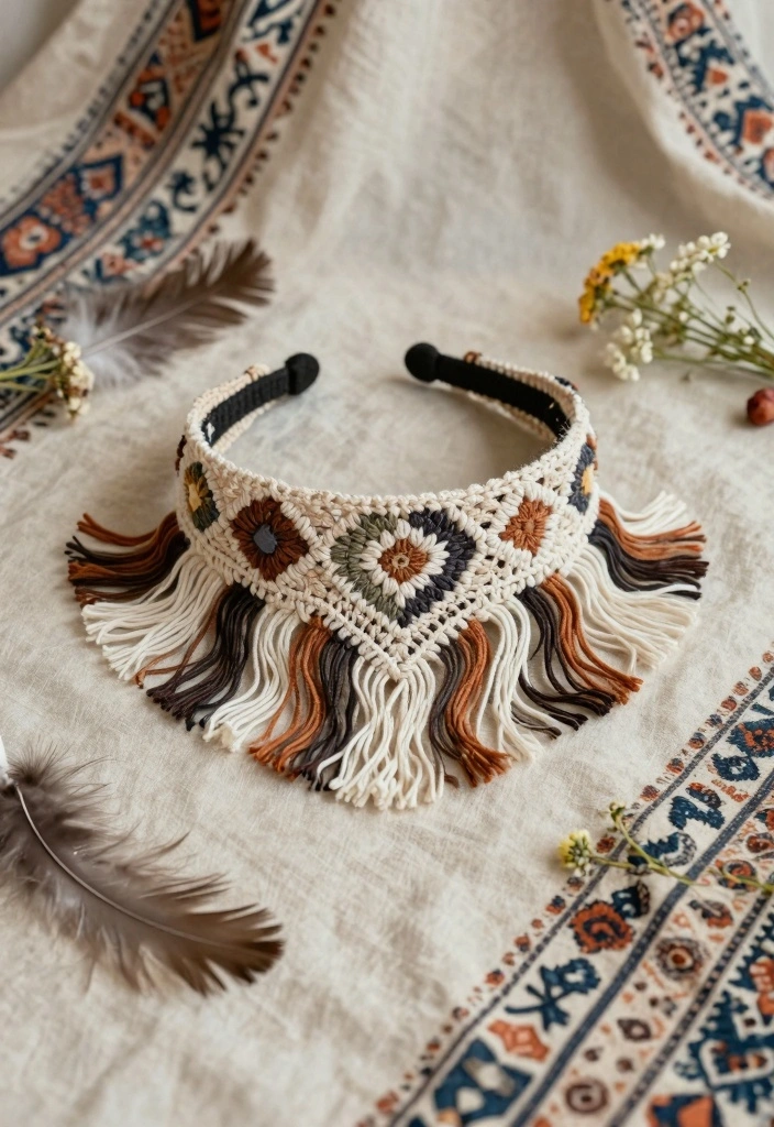 Crochet Headband Pattern: Free Guide for Quick and Stylish Accessories - 8. Boho Chic Headband 1