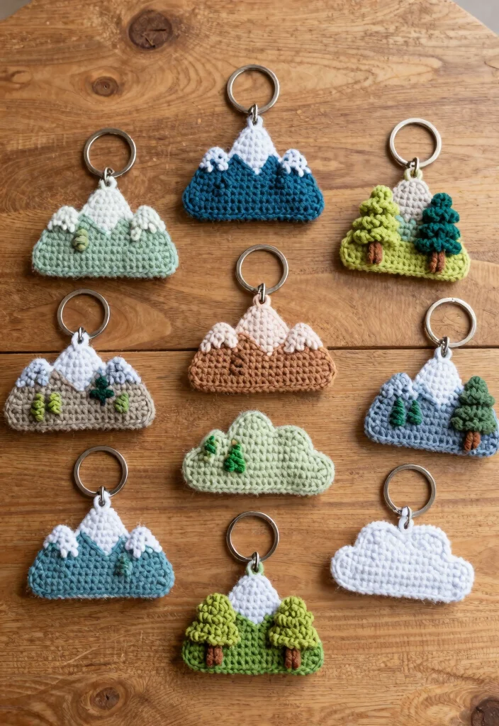 Crochet Keychain Pattern Free Guide for Small Handmade Gifts: 17 Creative Accessory Ideas - 9. Nature-Inspired Keychains 1