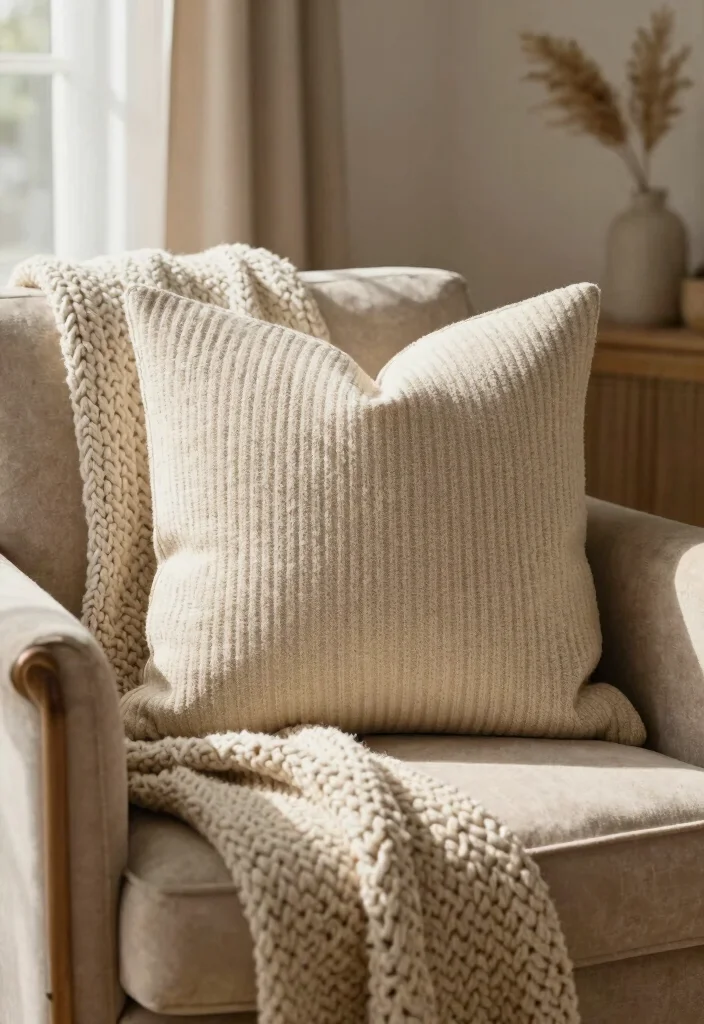 Crochet Pillow Patterns: Free Guide to Refreshing Home Decor with 20 Cozy Accent Ideas - 13. Textured Ribbed Pillow 1