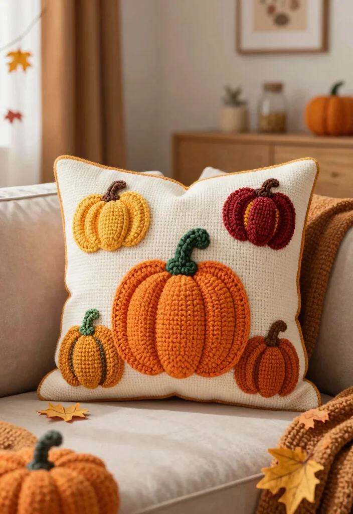 Crochet Pillow Patterns: Free Guide to Refreshing Home Decor with 20 Cozy Accent Ideas - 17. Seasonal Pillow 1
