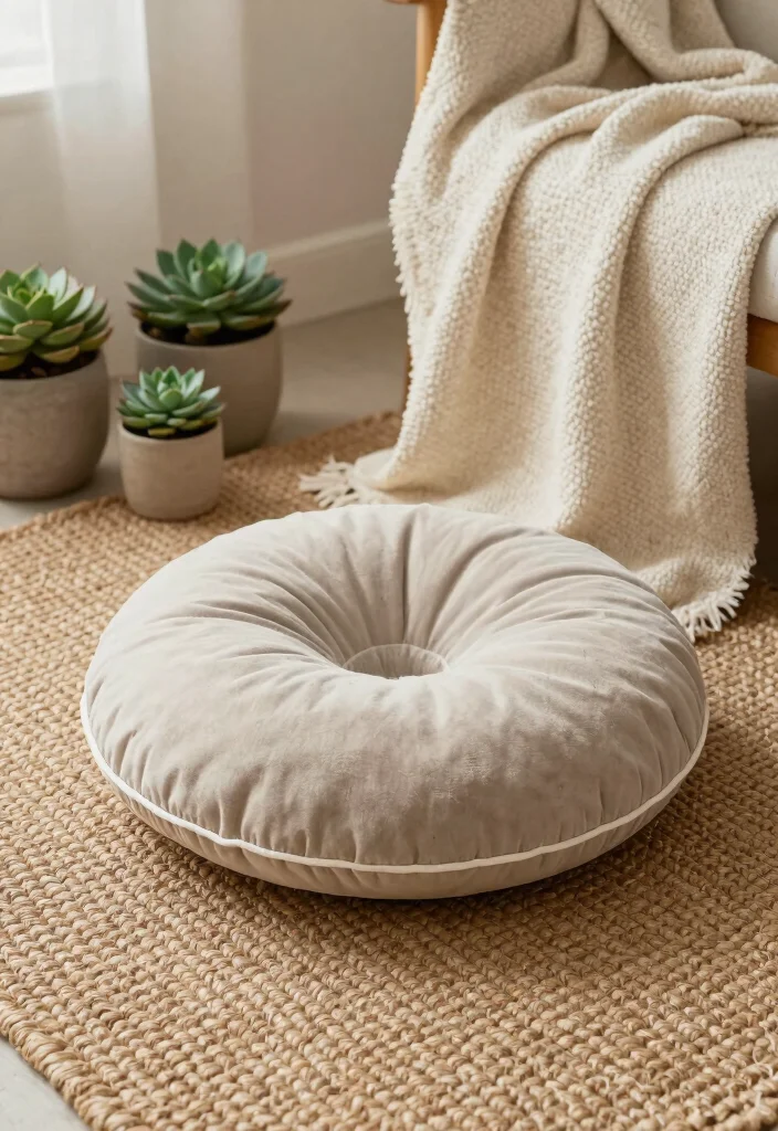 Crochet Pillow Patterns: Free Guide to Refreshing Home Decor with 20 Cozy Accent Ideas - 4. Eco-Friendly Round Pillow 1