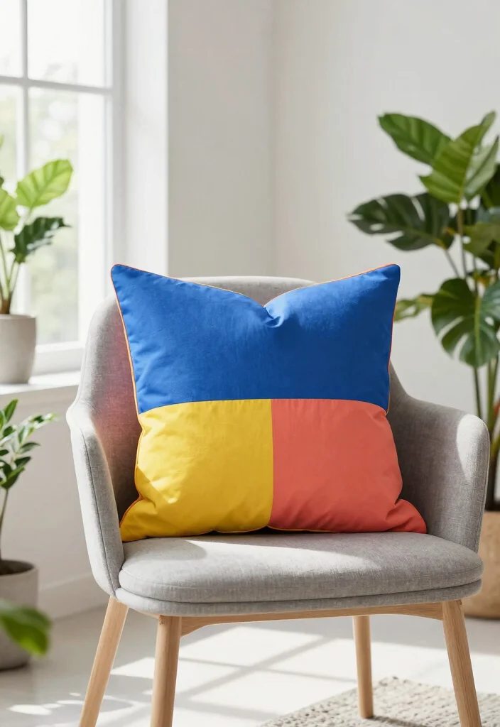 Crochet Pillow Patterns: Free Guide to Refreshing Home Decor with 20 Cozy Accent Ideas - 5. Color Block Pillow 1