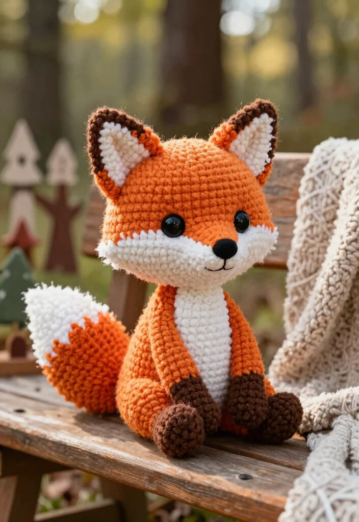 Crochet Plushies Pattern: Free Guide to Soft and Cute Creations with 18 Playful Design Ideas - 13. Snuggly Fox 1