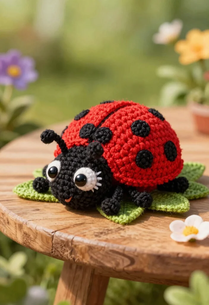 Crochet Plushies Pattern: Free Guide to Soft and Cute Creations with 18 Playful Design Ideas - 7. Little Ladybug 1