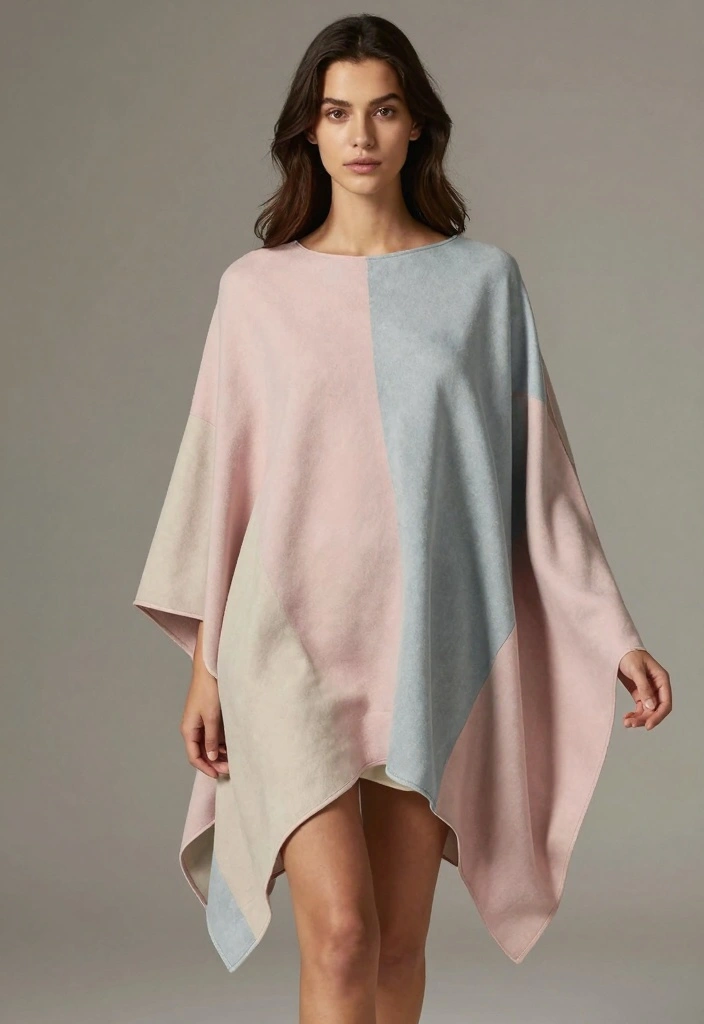 Crochet Poncho Free Pattern Guide for Effortless Comfort: 20 Relaxed Layering Styles - 10. Asymmetrical Poncho 1