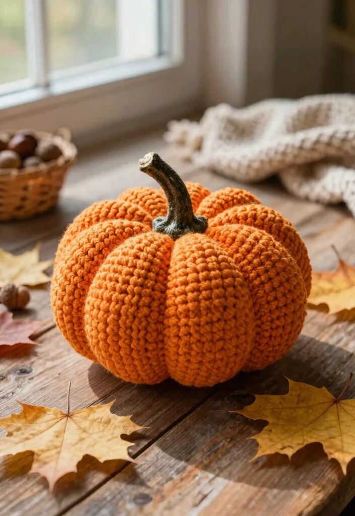 Crochet Pumpkin Free Pattern Guide for Seasonal Decor: 20 Cozy Autumn Project Ideas - 1. Classic Orange Crochet Pumpkin 1