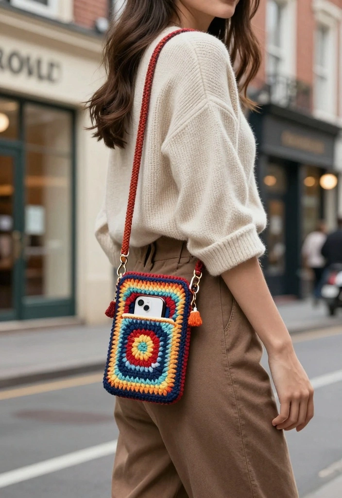 Crochet Purse Pattern Free Guide: 17 Everyday Bag Ideas - 10. The Phone Bag 1