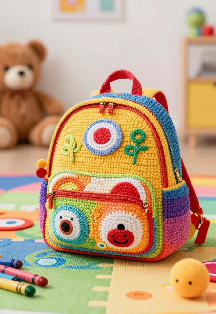 Crochet Purse Pattern Free Guide: 17 Everyday Bag Ideas - 11. The Kids’ Backpack 1