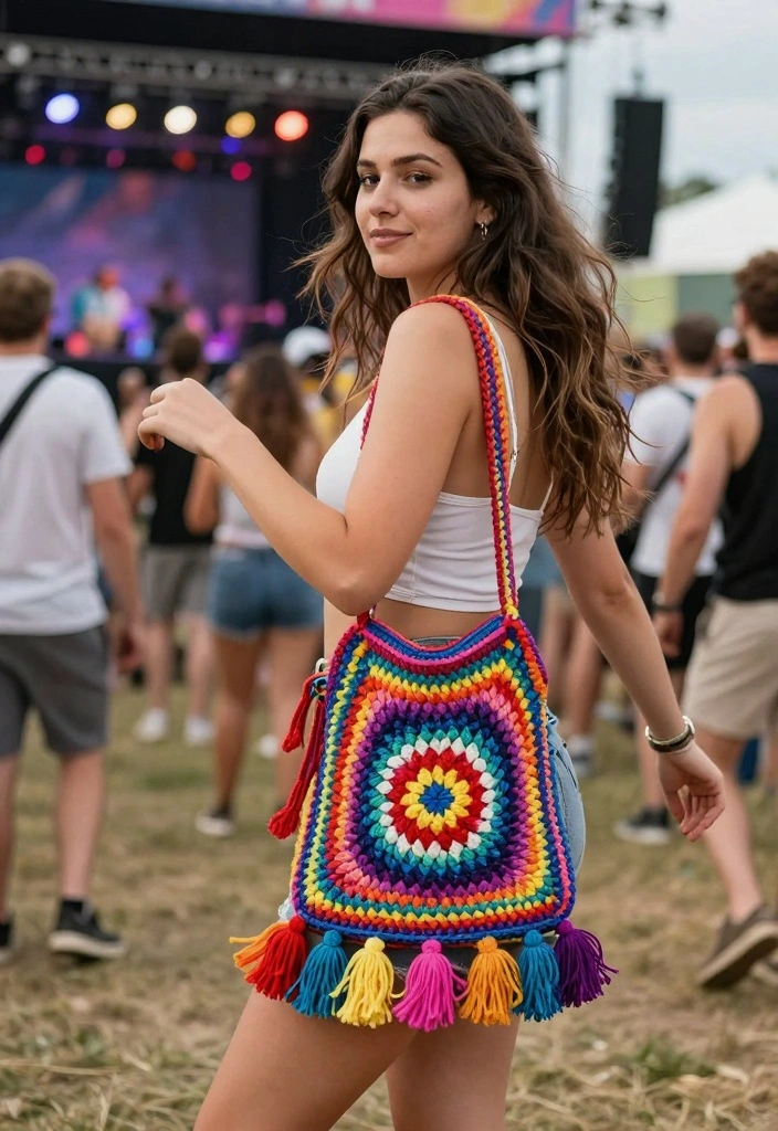 Crochet Purse Pattern Free Guide: 17 Everyday Bag Ideas - 16. The Festival Bag 1