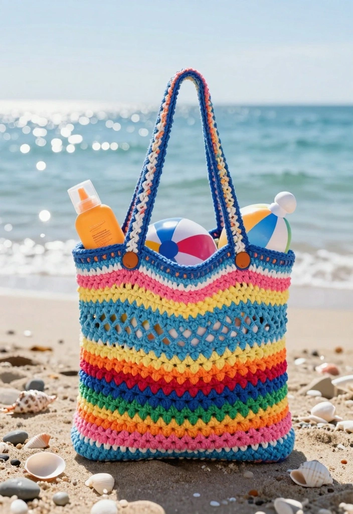 Crochet Purse Pattern Free Guide: 17 Everyday Bag Ideas - 2. The Beach Bag 1