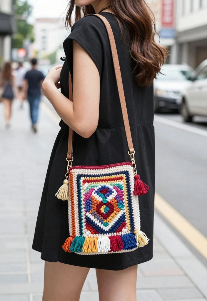 Crochet Purse Pattern Free Guide: 17 Everyday Bag Ideas - 3. The Crossbody Bag 1