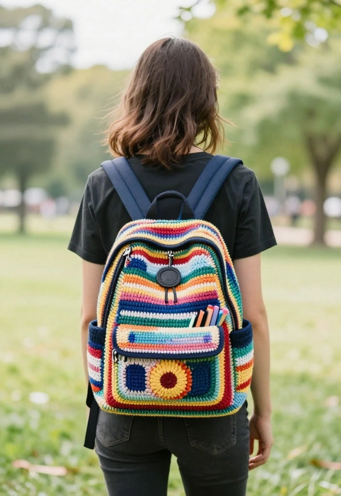 Crochet Purse Pattern Free Guide: 17 Everyday Bag Ideas - 9. The Backpack 1
