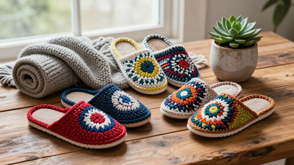 Crochet Slippers Free Pattern Guide for Comfortable Home Wear: 17 Warm Design Ideas